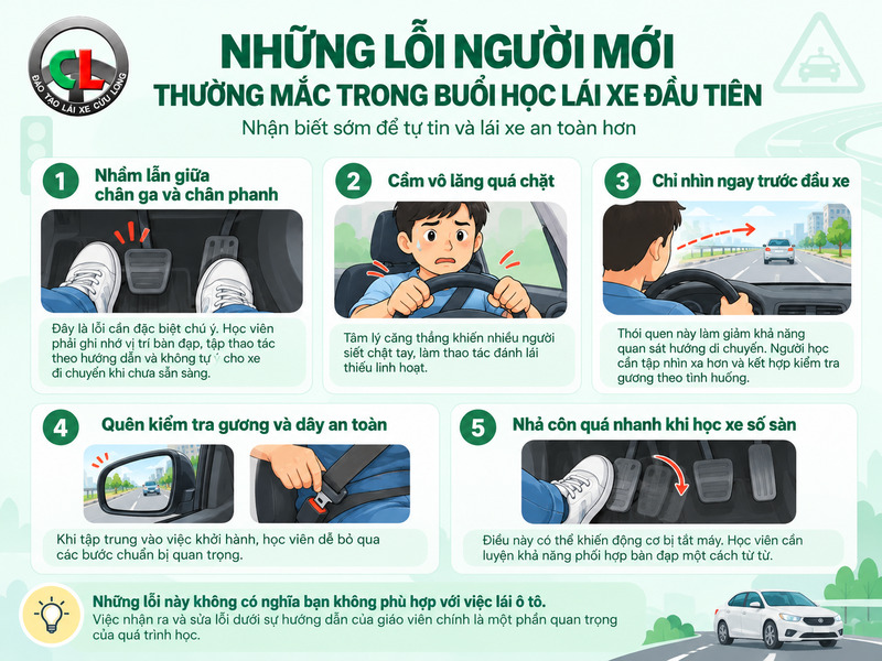 buổi học lái xe đầu tiên