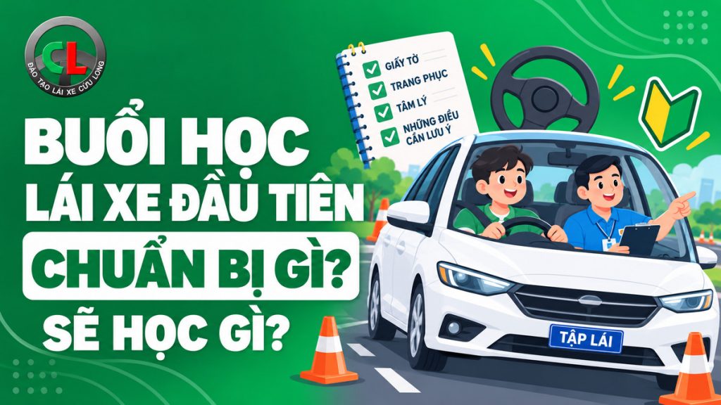 buổi học lái xe đầu tiên