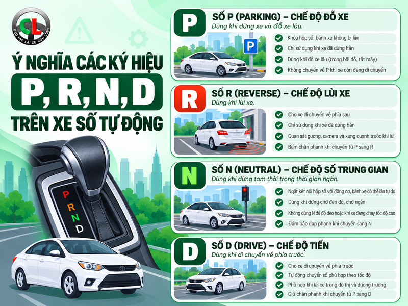 cách lái xe số tự động