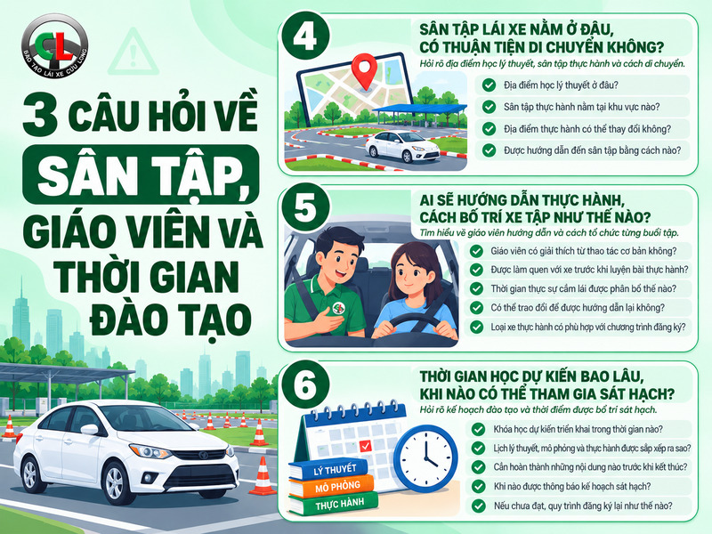 chọn trung tâm học lái xe