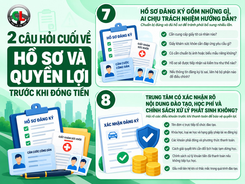 chọn trung tâm học lái xe