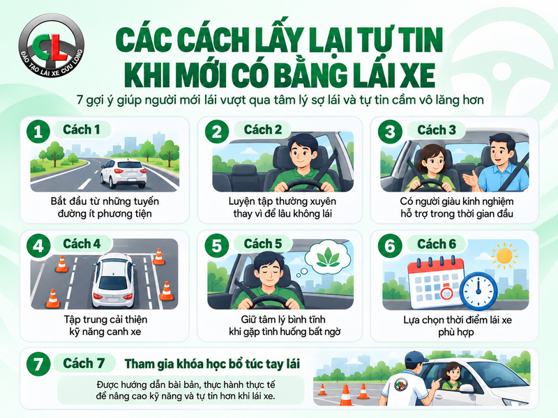 mới có bằng lái xe sợ lái