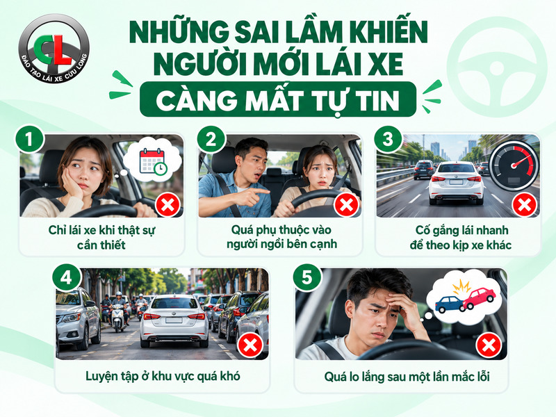 mới có bằng lái xe sợ lái